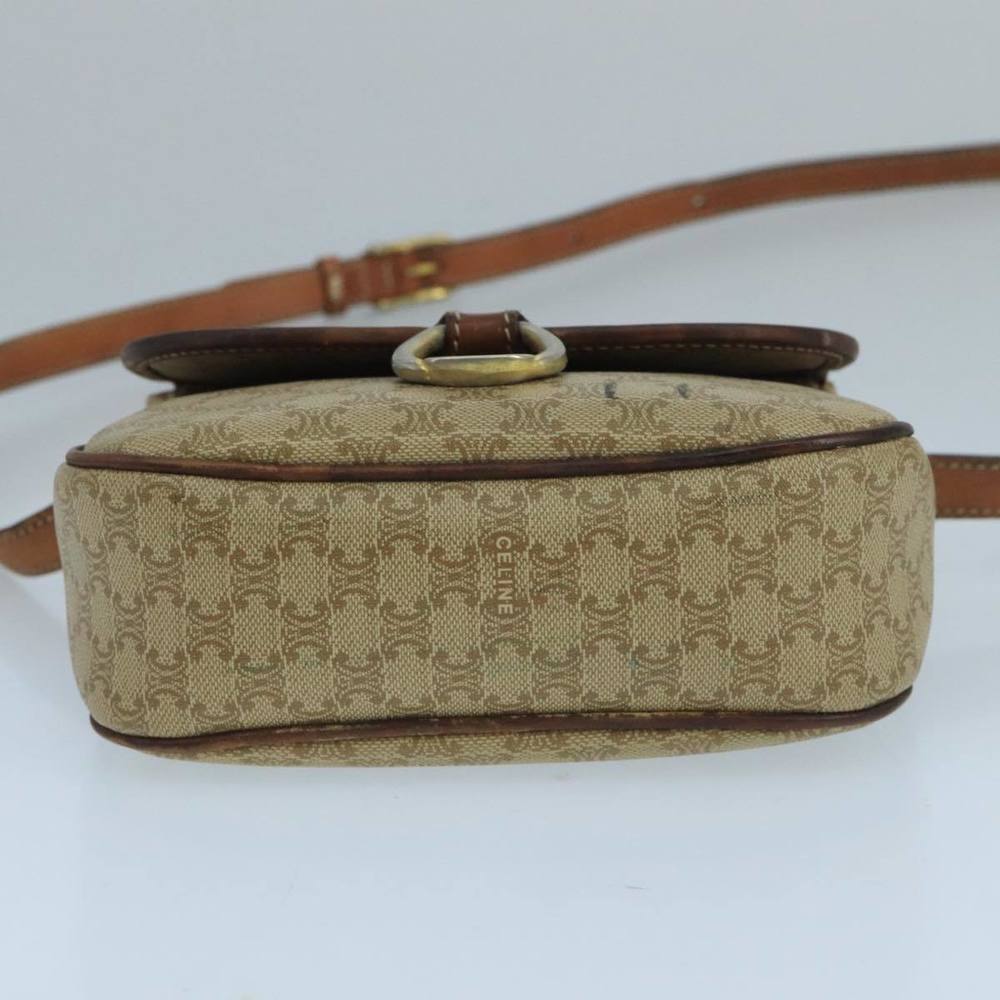CELINE Macadam Canvas Shoulder Bag Beige Auth 104069 - Picture 5 of 16